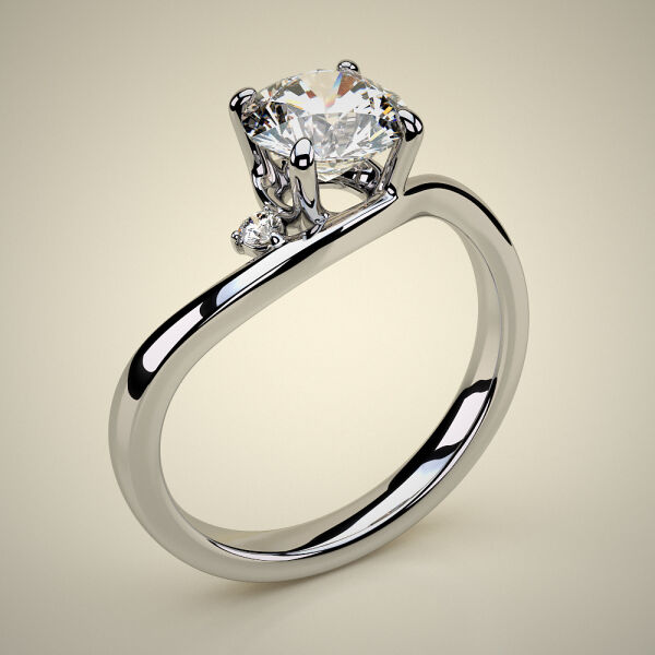 PAVE SOLITAIRE RING ENG016